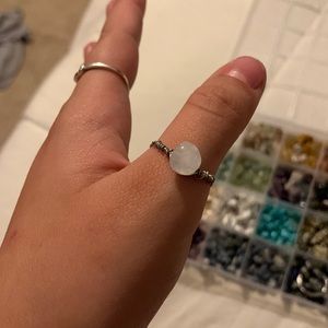 Hand Made- Clear Quartz wire wrap ring